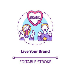 Live Your Brand Concept Icon