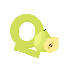 Alphabet Fruits Quince Clip Art