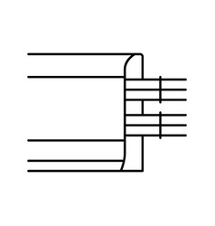 Cable Laying In Skirting Board Line Icon