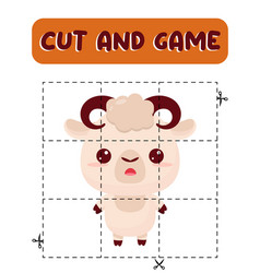 Cut And Glue Lamb Educational Children Game