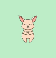 Cute Sad Rabbit Template Logo Design