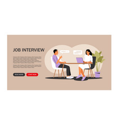 Job Interview Concept Landing Page Interview