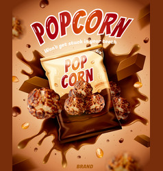 3d Chocolate Popcorn Ad