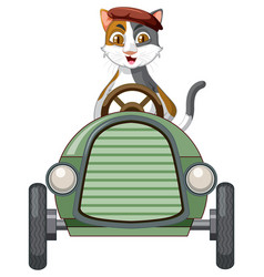 Cartoon Cat And Soap Box Derby Car