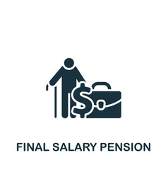 Final Salary Pension Icon Monochrome Simple