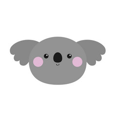 Koala Bear Face Icon Cute Cartoon Funny Baby