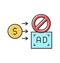 Pay Money For Stop Advertisement Color Icon