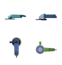 Portable Grinder Icons Set Cartoon Various