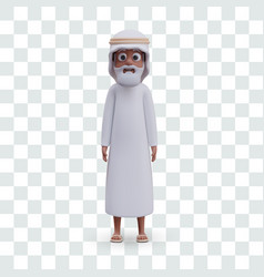 Arab Man In Traditional White Clothes