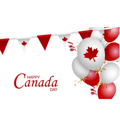 Canada Day Canadian Flag And Maple Leaves Red