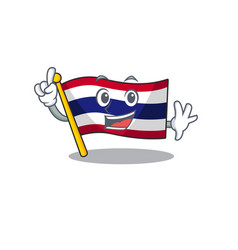 Finger Flag Thailand Cartoon Is Hoisted