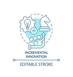 Incremental Innovation Turquoise Concept Icon