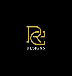 Letter Re Or Er Luxury Monogram Logo Design