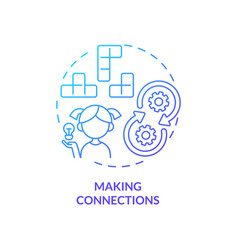 Making Connections Blue Gradient Concept Icon