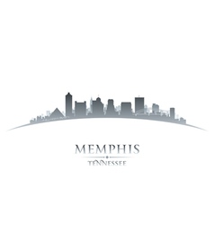 Memphis Tennessee City Skyline Silhouette