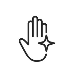 Clean Sanitize Hands Disinfectant Line Art Icon