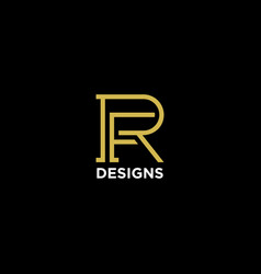 Letter Rf Or Fr Luxury Monogram Logo Design