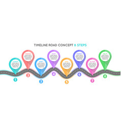 Timeline Infographic 8 Steps Concept