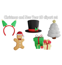 Christmas And New Year Clipart Element 3d Render