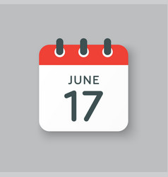 Icon Calendar Day 17 June Summer Days Year