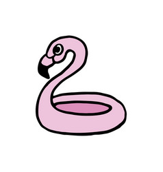 Color Doodle Flamingo Simple