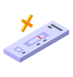 Corona Negative Test Icon Isometric