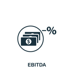 Ebitda Icon Monochrome Simple Policy Icon