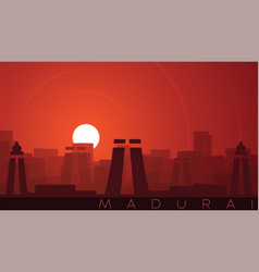 Madurai Low Sun Skyline Scene