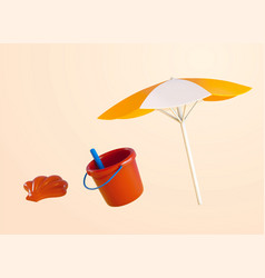 3d Summer Beach Objects Set