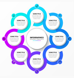 Infographic Template 8 Connected Circles