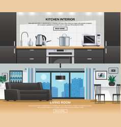 Modern Kitchen Interior Design Banners