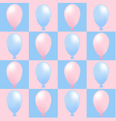 Pattern Pink And Blue Background With Balloons