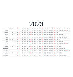 Spanish Calendar For 2023 Year Linear Planner