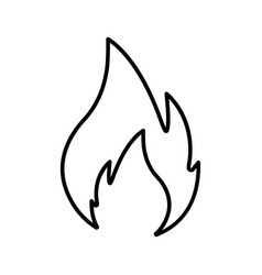 Burn Explosion Flame Line Icon Outline