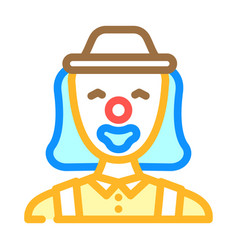 Clown Head Show Color Icon