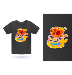 Skull Cup T Shirt Design Mockup Template