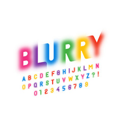 Colorful Blurry Style Font