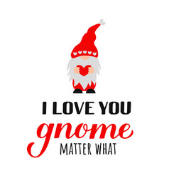 Cute Gnome And Quote I Love You Gnome Matter What