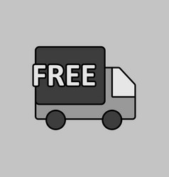 Free Shipping Grayscale Icon E-commerce Sign