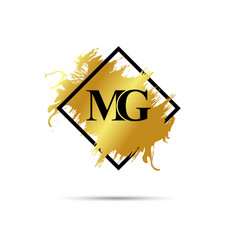 Gold Mg Logo Symbol Art Design