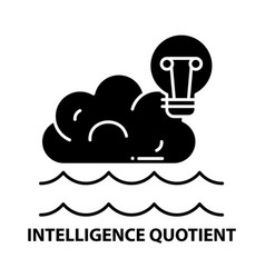 Intelligence Quotient Icon Black Sign