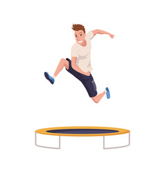 Kids Jumping On Trampoline Icon Child Activities