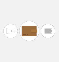 Wallet Isolated Flat Line Icon