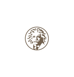 Albert Einstein Head Logo