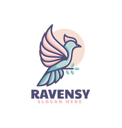 Logo Raven Simple Mascot Style