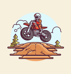 A Motorcyclist On Mountain Road Biker