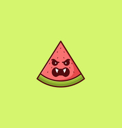 Devil Face Watermelon Template Logo Design