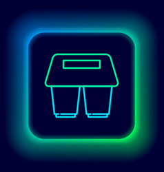 Glowing Neon Line Coffee Cup To Go Icon Isolated