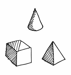 Hand Drawn Geometric Solids