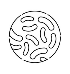 Lactococcus Probiotics Line Icon